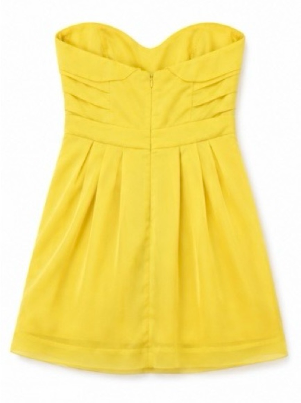 BCBGeneration Yellow High-Low Pleated Overlay Dress - Picture 2 of 3
